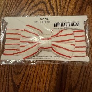 Little Sleepies Red and White Striped Headband